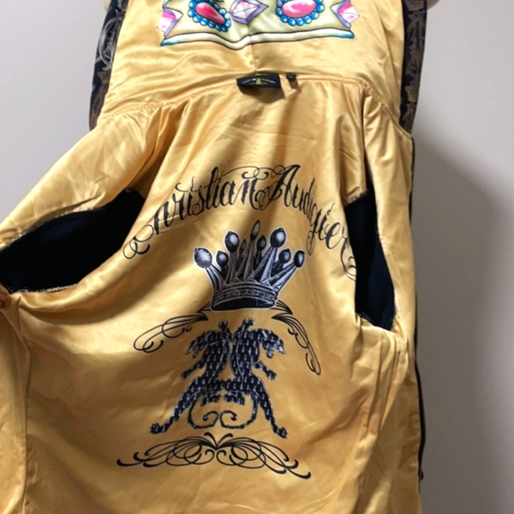 Christian Audiger Y2K Black & Gold Panther Monogram Hoodie - Picture 4 of 15